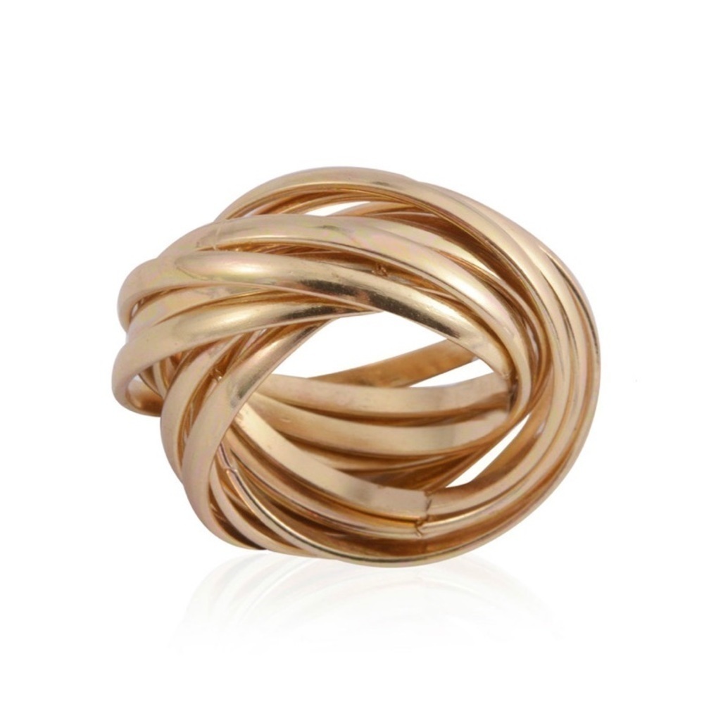 Goldtone Knotted Puzzle Ring – Size 5.5 - Picture 3 of 7
